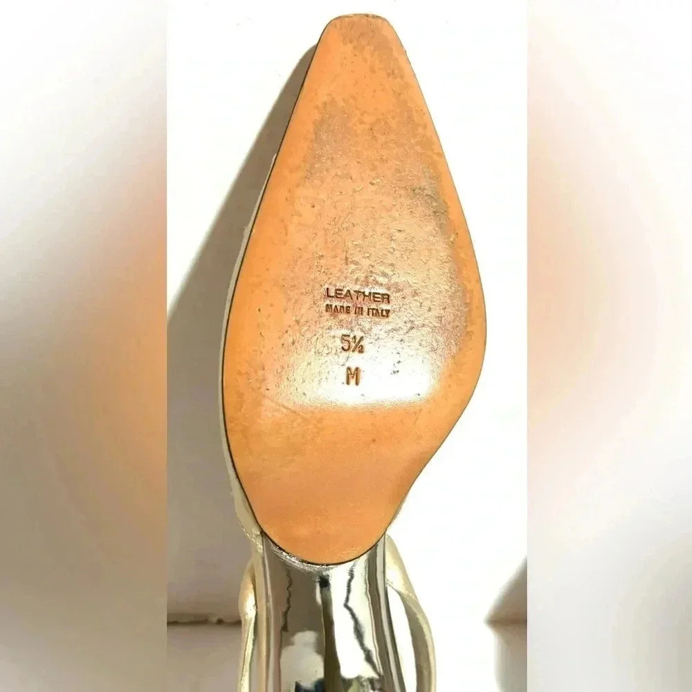 Yves Saint Laurent silver heels shoes size 5.5M - Picture 10 of 10